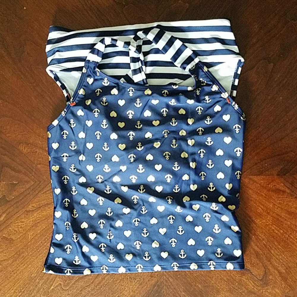 Anchors and stripes tankini Cat and Jack